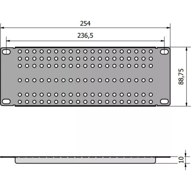 ATTE ADD-RACK10-2U1 adattatore per montaggio a rack 10