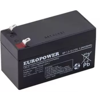 EUROPOWER EP 1.2-12 batteria ricaricabile AGM 12V 1,2Ah (durata 6-9 anni)