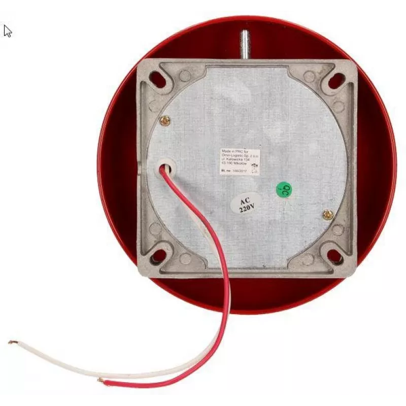 ORNO OR-DP-ML-131 campanella scolastica 230V AC 85dB rosso acciaio