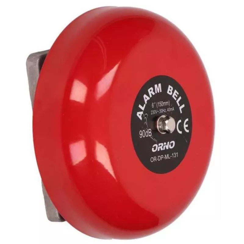 ORNO OR-DP-ML-131 campanella scolastica 230V AC 85dB rosso acciaio