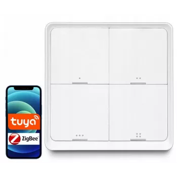 LUXURY-GOODS SC04 ZigBee TUYA Smart Scene Switch – 4 tasti, 12 scene, bianco