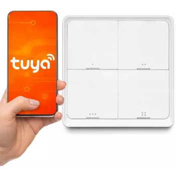 LUXURY-GOODS SC04 ZigBee TUYA Smart Scene Switch – 4 tasti, 12 scene, bianco