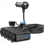 MBG Line HS75AD splitter per accendisigari con 2 prese e 3 porte USB, cavo 75 cm, nero