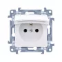 KONTAKT SIMON 10 modulo presa bianca 1x Z/U con sportello IP44 morsetti a vite 16A 250V