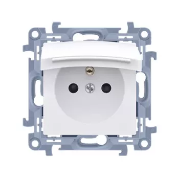 KONTAKT SIMON 10 presa singola con contatto di terra, bianca, IP44, morsetti a vite, 16A 250V