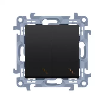KONTAKT SIMON 10 modulo interruttore universale 10AX 250V nero opaco 2x morsetti a vite