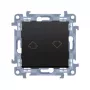 KONTAK-SIMON Kontakt Simon 10 Modulo nero opaco pulsante comando tapparella freccia morsetti a vite 10A 250V