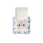 KONTAKT SIMON 10 presa 1 modulo bianca con sportello IP44 morsetti a molla 16A 250V