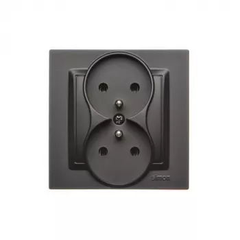 KONTAKT SIMON 10 presa nero opaco 16A 250V morsetti a vite tipo E