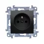 KONTAKT SIMON 10 Modulo nero opaco presa 1x Z/U con protezioni e connessioni rapide 16A 250V