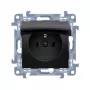 KONTAKT SIMON 10 Modulo 1x presa con sportello IP44 morsetti a molla 16A 250V nero opaco