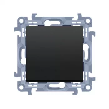KONTAK-SIMON Kontakt Simon 10 Modulo interruttore unipolare, nero opaco, morsetti a innesto, 10AX 250V