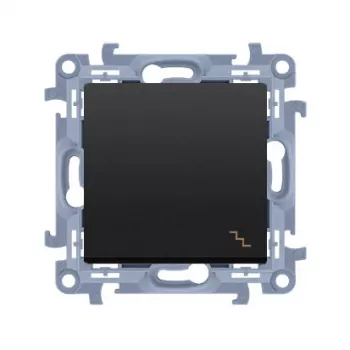 Kontakt Simon 10 meccanismo interruttore universale 1 modulo nero opaco 10AX 250V autobloccante
