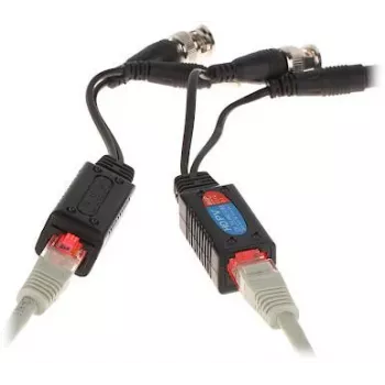 DELTA TR-1RJ-HD set balun video passivo (2 unità) - 8MP 4K HD-CVI/HD-TVI/AHD/CVBS, BNC su RJ45, nero