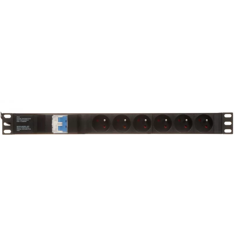 DELTA PD-6/R-2P ciabatta con protezione da sovratensione 6 prese cavo 2m nero