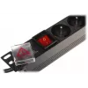 DELTA PD-8/R-IEC ciabatta 8 prese protezione da sovratensione 230V 10A nero