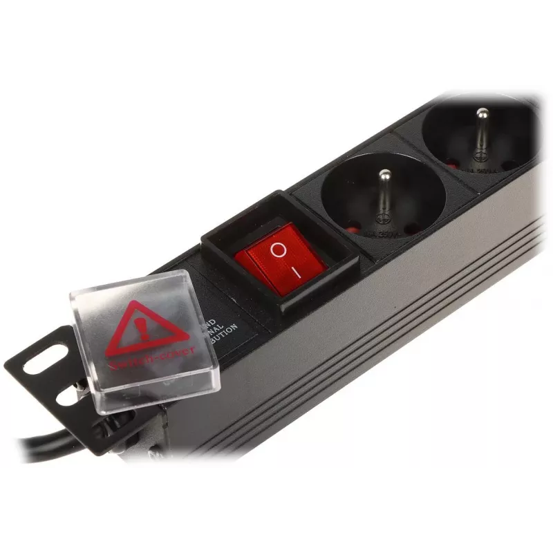 DELTA PD-8/R-IEC ciabatta 8 prese protezione da sovratensione 230V 10A nero