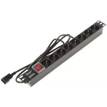 DELTA PD-8/R-IEC ciabatta 8 prese protezione da sovratensione 230V 10A nero