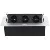 DELTA FPS-3S/CABLE ciabatta da incasso per mobili con 3 prese, cavo 1,5 m, nero