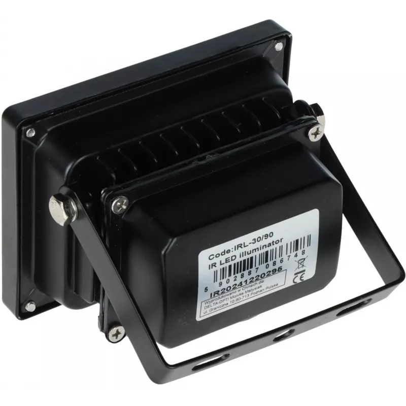DELTA illuminatore IR da esterno IRL-30/90 30m 90° 850nm 12V DC IP66 nero