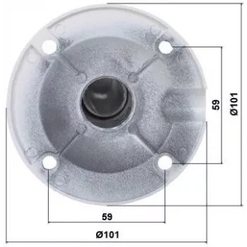 DELTA supporto a soffitto telescopico per telecamere BR-60X120 bianco