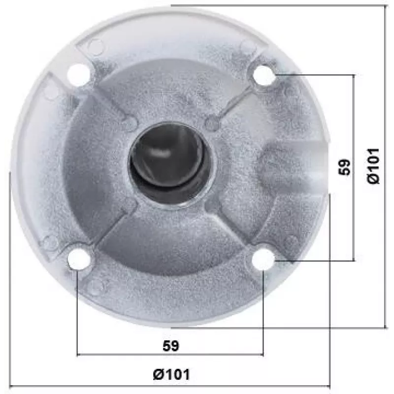 DELTA supporto a soffitto telescopico per telecamere BR-60X120 bianco