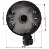 DELTA STG-1280ZJ-DM46(BLACK) scatola di derivazione / supporto per telecamera, nero, lega di alluminio