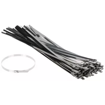 DELTA Montage fascette in acciaio inox SSCT-400X7.9 - 100 pz., lunghezza 400 mm, larghezza 7,9 mm, AISI 304, argento