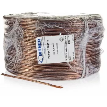 BITNER BiTsound PGY-p (TLgY) 2x0,75mm² cavo per altoparlanti rotolo 100m
