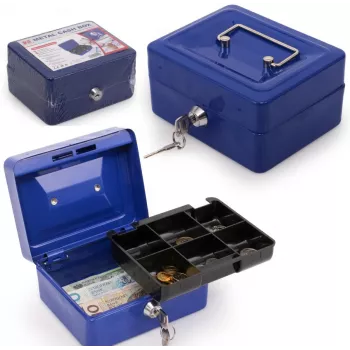 Cassetta di sicurezza in metallo RED EAGLE BOX-150 con serratura a cilindro, rossa