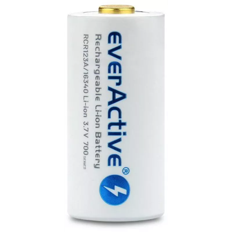 Batteria ricaricabile Li-Ion EVERACTIVE 16340 3,7V 700mAh con circuito di protezione (1 pz.)