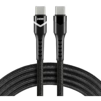 Cavo USB-C a USB-C EVERACTIVE CBB-1PDRS 100cm 48V 5A 240W RGB LED