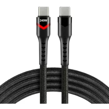 Cavo USB-C a USB-C EVERACTIVE CBB-1PDRS 100cm 48V 5A 240W RGB LED