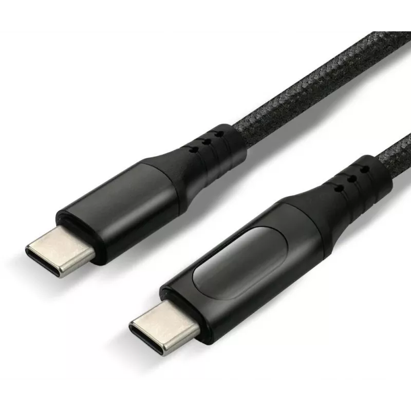 Cavo USB-C a USB-C con display LCD di potenza, 3m, 45W PD, nero