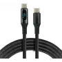 Cavo USB-C a USB-C con display LCD di potenza, 3m, 45W PD, nero