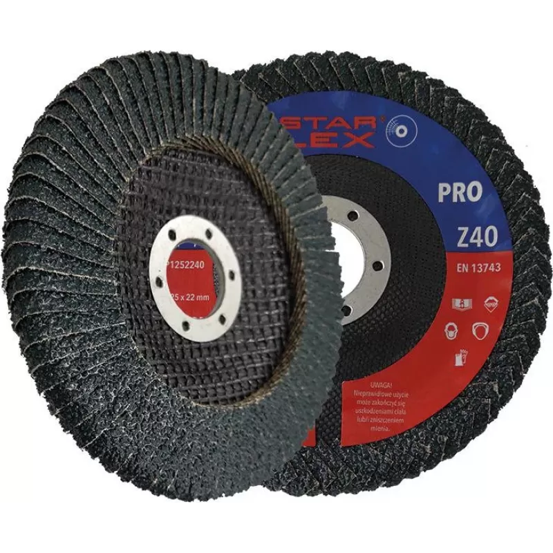 Disco lamellare PSG Star Flex 125x22,23 mm P40 corindone zirconio conico tipo 29 TLP1252240