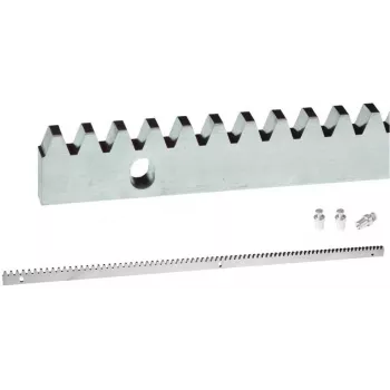 Cremagliera PSG Premium 60.051 per cancelli scorrevoli - piastra di base 8 mm, modulo M4, 1 metro, acciaio zincato