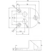 Fermo per cancello avvitabile PSG 61.191 (130x150/H65) rivestito in gomma