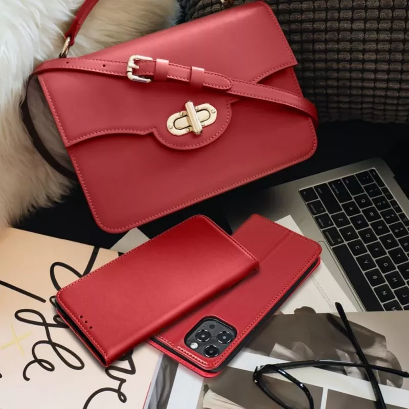 OEM Flip Case per iPhone 17 Pro / 18 Pro Smart Pro Book pelle bordeaux