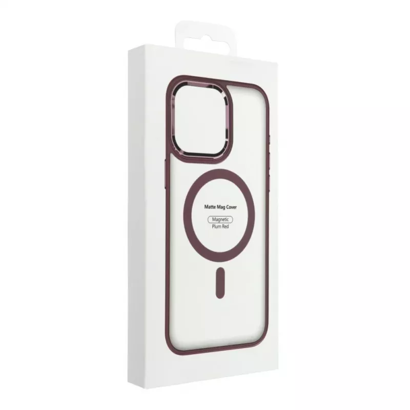 Custodia OEM per iPhone 17 Pro Max Matte Mag Cover compatibile MagSafe rossa