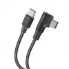 Forcell F-Energy CC-1Deg cavo USB-C a USB-C 100W PD QC4.0 5A 2m nero 90° angolare
