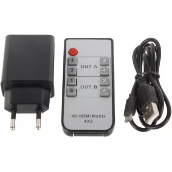 Switch HDMI 4x2 Matrix 4K@30Hz HDMI-SW-4/2-MATRIX