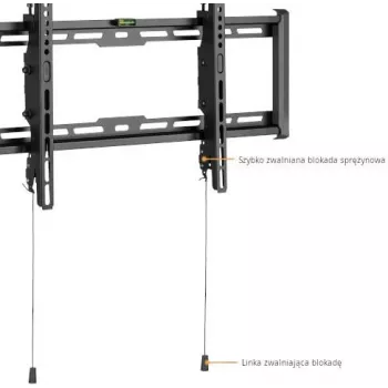 GETFORT GF-T3780-75 supporto TV da parete inclinabile per LED/LCD 37-80 pollici, 75 kg, VESA 650x405 mm, nero