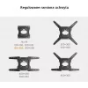 GETFORT GF-FM2365-30 supporto TV completamente orientabile per LED/LCD 23-65 pollici, 30 kg, VESA 400x400, nero