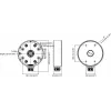 MITON MT-P1280-D21-B scatola di derivazione da parete, grigio (RAL 7035), IP65, IK07, ABS