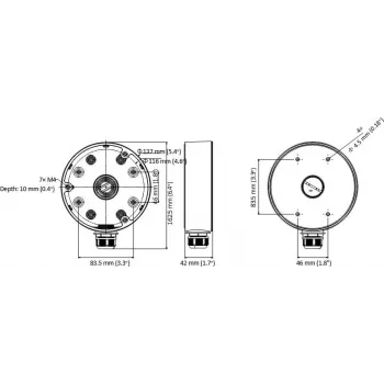 MITON MT-P1280-D21-B scatola di derivazione da parete, grigio (RAL 7035), IP65, IK07, ABS
