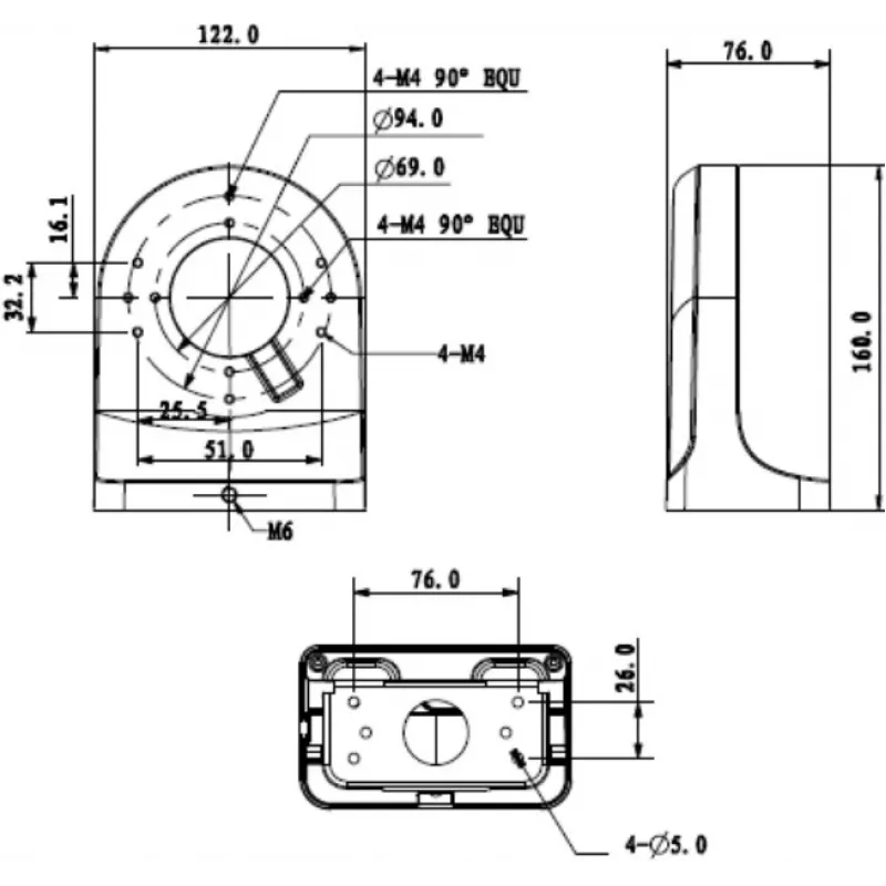 MITON MT-P204W scatola di derivazione da parete IP65 bianca
