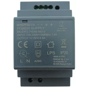 ESPE HDN-6012 alimentatore per guida DIN 12V 54W 4.5A
