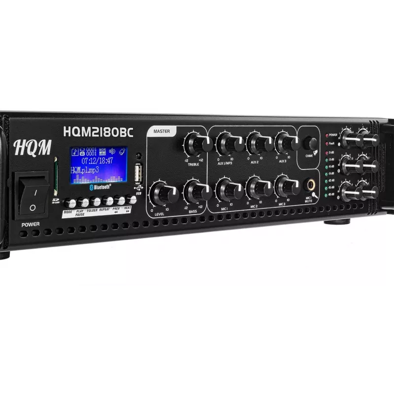 HQM 3407 amplificatore radio FM/MP3/BLUETOOTH 180W