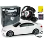 LEAN TOYS BMW M3 radiocomandata bianca 2.4G volante Pilot 1:18 suoni luci